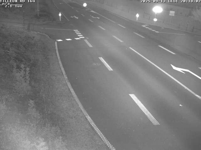 Webcam sur la RD164 à Tilleux. Vue orientée vers Neufchâteau