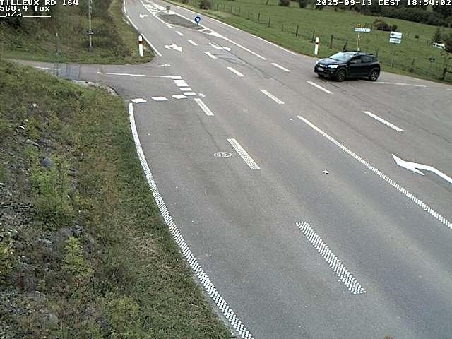 Webcam sur la RD164 à Tilleux. Vue orientée vers Neufchâteau