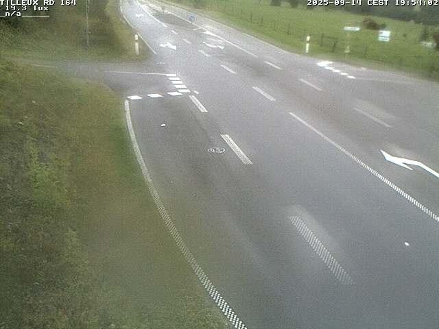 Webcam sur la RD164 à Tilleux. Vue orientée vers Neufchâteau