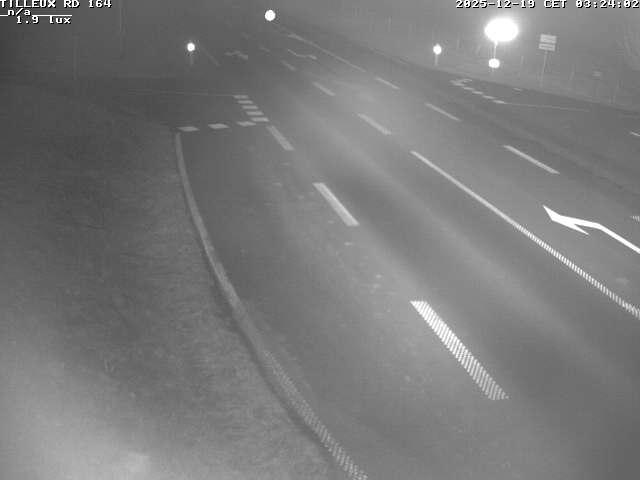 Webcam sur la RD164 à Tilleux. Vue orientée vers Neufchâteau