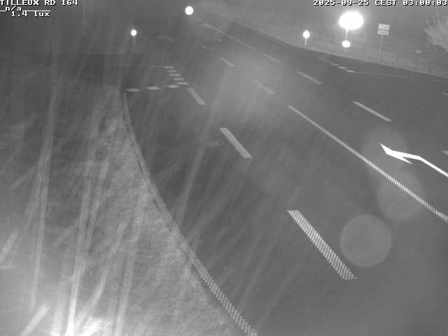 Webcam sur la RD164 à Tilleux. Vue orientée vers Neufchâteau