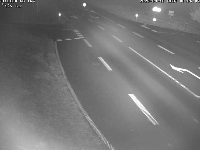 Webcam sur la RD164 à Tilleux. Vue orientée vers Neufchâteau