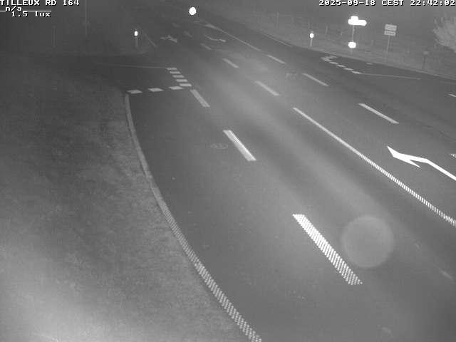 Webcam sur la RD164 à Tilleux. Vue orientée vers Neufchâteau