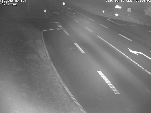 Webcam sur la RD164 à Tilleux. Vue orientée vers Neufchâteau