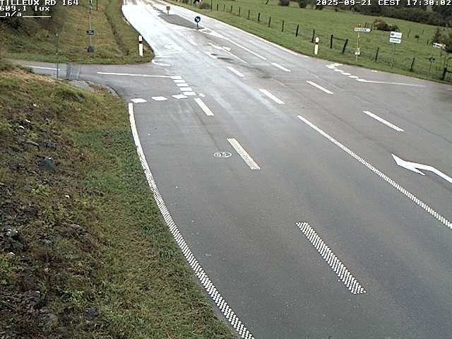 Webcam sur la RD164 à Tilleux. Vue orientée vers Neufchâteau