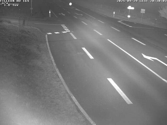 Webcam sur la RD164 à Tilleux. Vue orientée vers Neufchâteau