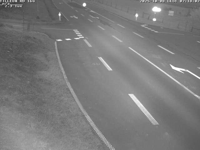 Webcam sur la RD164 à Tilleux. Vue orientée vers Neufchâteau