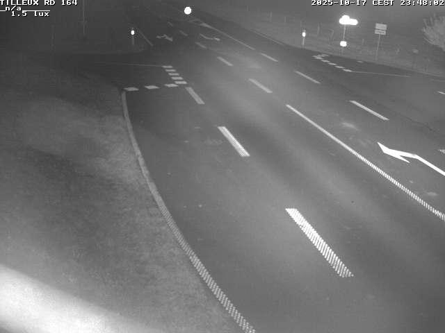Webcam sur la RD164 à Tilleux. Vue orientée vers Neufchâteau