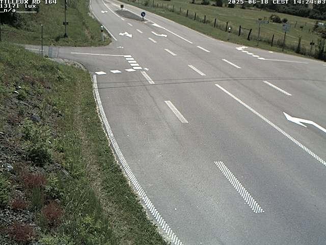 <h2>Webcam sur la RD164 à Tilleux. Vue orientée vers Neufchâteau</h2>
