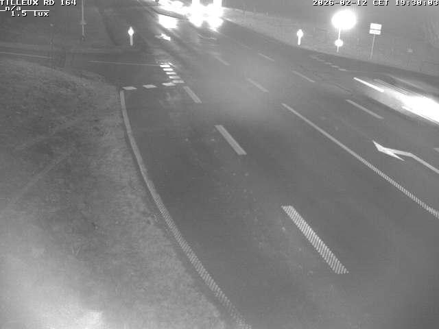 Webcam sur la RD164 à Tilleux. Vue orientée vers Neufchâteau