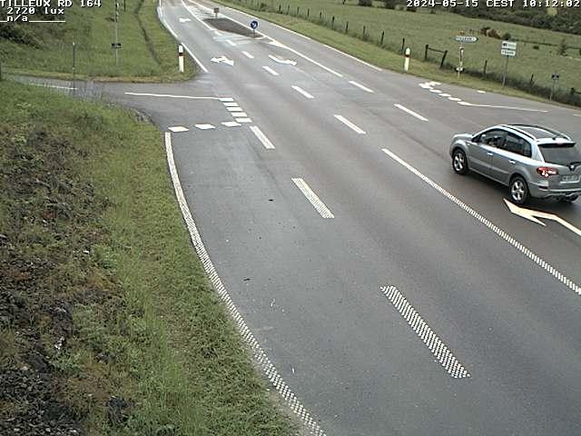 <h2>Webcam sur la RD164 à Tilleux. Vue orientée vers Neufchâteau</h2>
