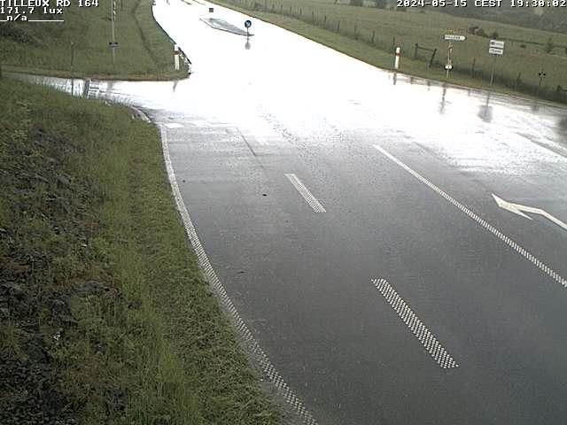 Webcam sur la RD164 à Tilleux. Vue orientée vers Neufchâteau