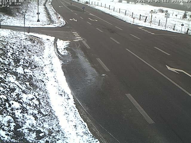 Webcam sur la RD164 à Tilleux. Vue orientée vers Neufchâteau