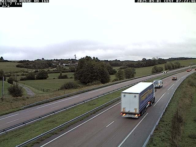Webcam à Maisons Rouges dans les Vosges sur la D166 à 353 mètres d'altitude
