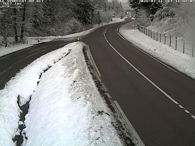Webcam dans les Vosges dans la commune du Syndicat sur la D417 sur la route de Gerardmer