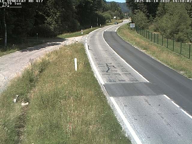 <h2>Webcam dans les Vosges dans la commune du Syndicat sur la D417 sur la route de Gerardmer</h2>