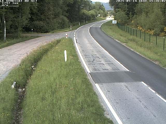 Webcam dans les Vosges dans la commune du Syndicat sur la D417 sur la route de Gerardmer