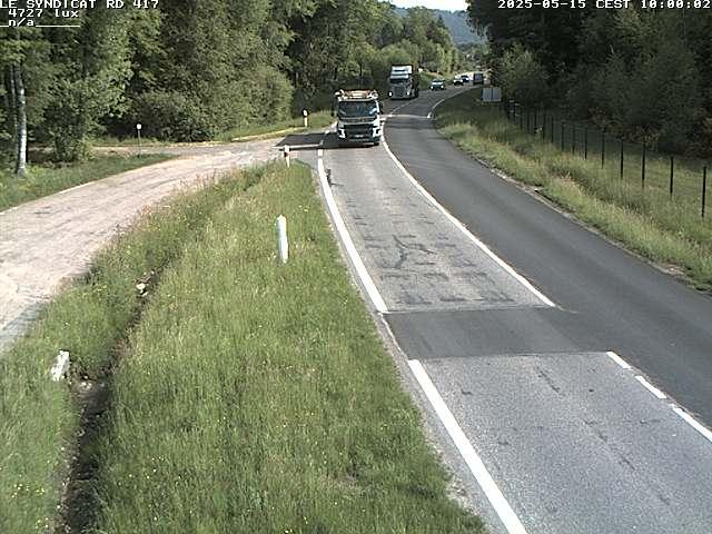 Webcam dans les Vosges dans la commune du Syndicat sur la D417 sur la route de Gerardmer