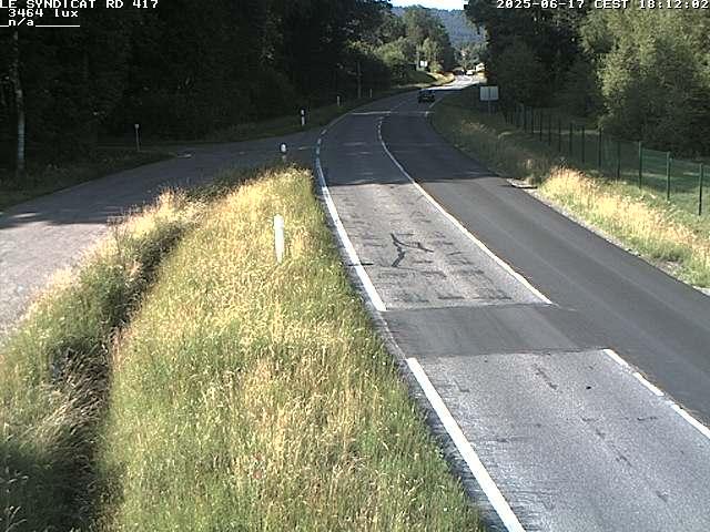 Webcam dans les Vosges dans la commune du Syndicat sur la D417 sur la route de Gerardmer