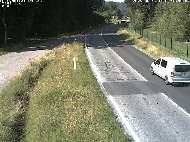 Webcam dans les Vosges dans la commune du Syndicat sur la D417 sur la route de Gerardmer