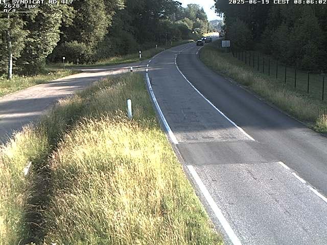 Webcam dans les Vosges dans la commune du Syndicat sur la D417 sur la route de Gerardmer