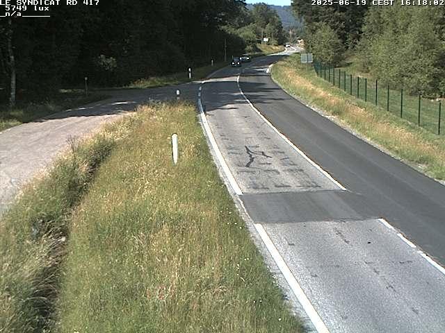 Webcam dans les Vosges dans la commune du Syndicat sur la D417 sur la route de Gerardmer