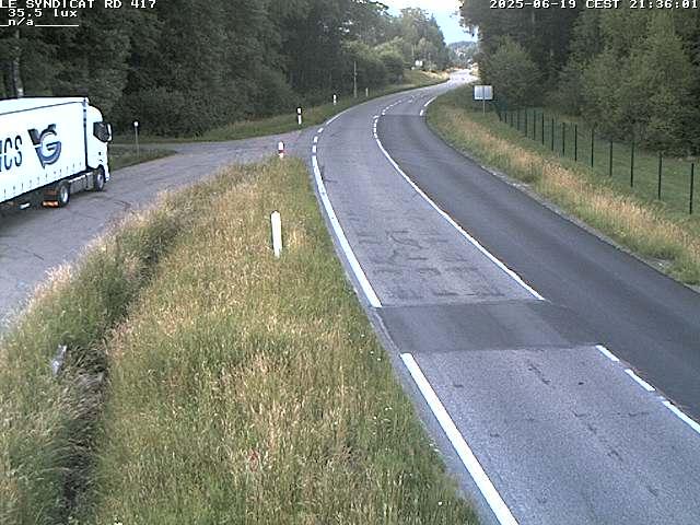 Webcam dans les Vosges dans la commune du Syndicat sur la D417 sur la route de Gerardmer