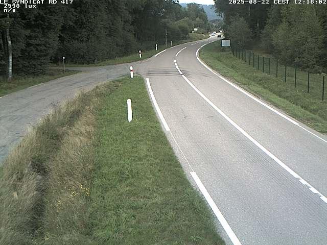Webcam dans les Vosges dans la commune du Syndicat sur la D417 sur la route de Gerardmer