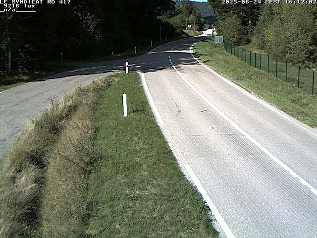 Webcam dans les Vosges dans la commune du Syndicat sur la D417 sur la route de Gerardmer
