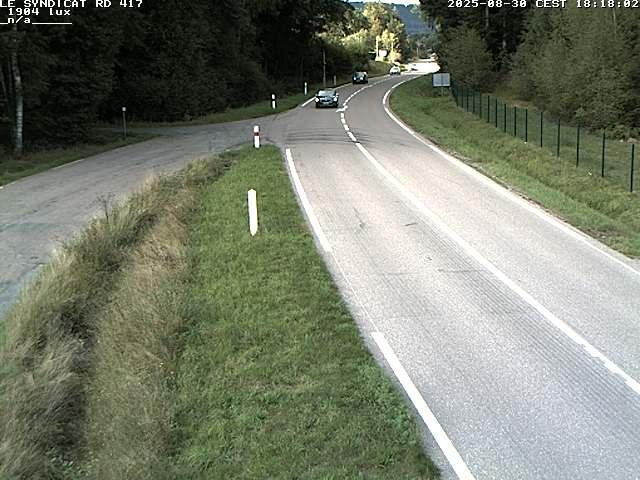 Webcam dans les Vosges dans la commune du Syndicat sur la D417 sur la route de Gerardmer