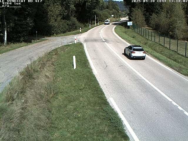 Webcam dans les Vosges dans la commune du Syndicat sur la D417 sur la route de Gerardmer
