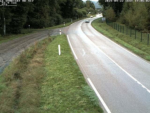 Webcam dans les Vosges dans la commune du Syndicat sur la D417 sur la route de Gerardmer