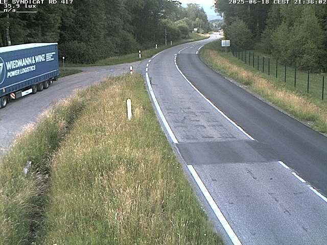 Webcam dans les Vosges dans la commune du Syndicat sur la D417 sur la route de Gerardmer