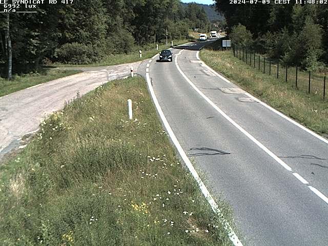 Webcam dans les Vosges dans la commune du Syndicat sur la D417 sur la route de Gerardmer