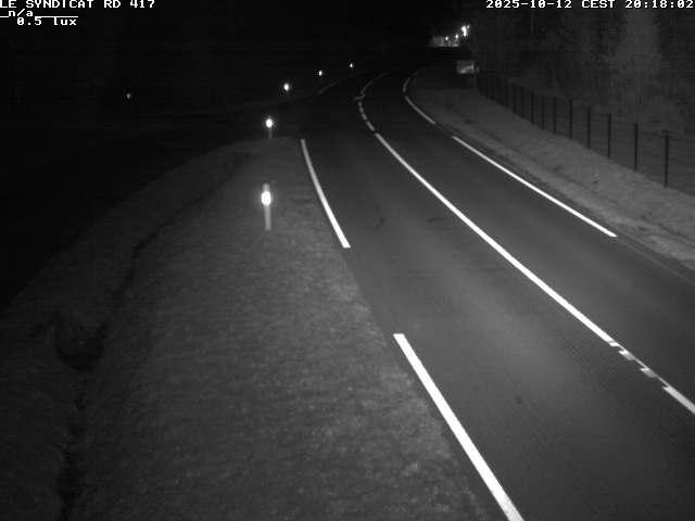 Webcam dans les Vosges dans la commune du Syndicat sur la D417 sur la route de Gerardmer