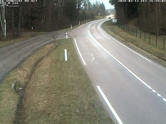 Webcam dans les Vosges dans la commune du Syndicat sur la D417 sur la route de Gerardmer
