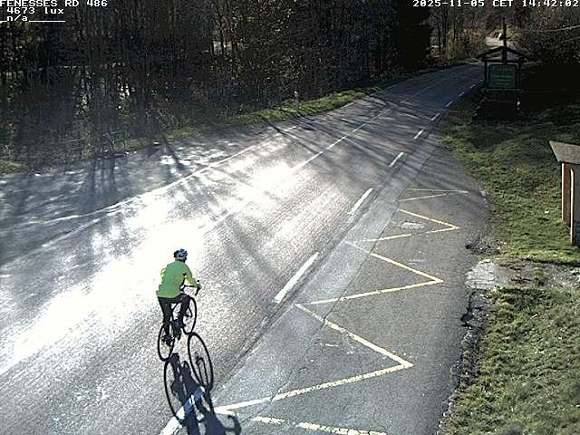 Webcam en haut du col des Fenesses, aussi appelé col du Ménil sur la D486 à 593 mètres d'altitude dans les Vosges
