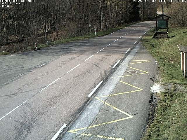 <h2>Webcam en haut du col des Fenesses, aussi appelé col du Ménil sur la D486 à 593 mètres d'altitude dans les Vosges</h2>