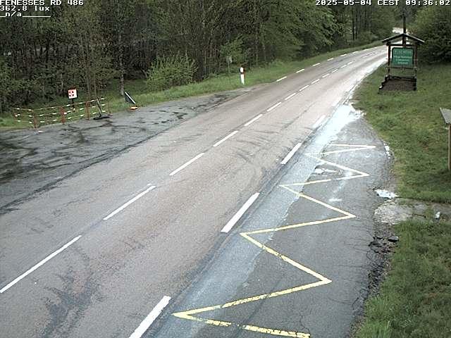 Webcam en haut du col des Fenesses, aussi appelé col du Ménil sur la D486 à 593 mètres d'altitude dans les Vosges