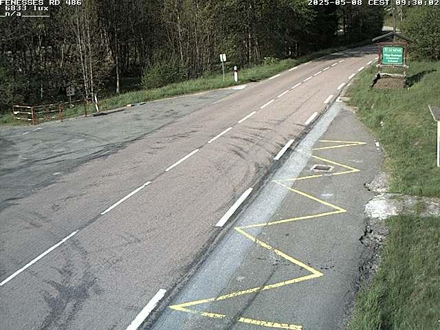 Webcam en haut du col des Fenesses, aussi appelé col du Ménil sur la D486 à 593 mètres d'altitude dans les Vosges