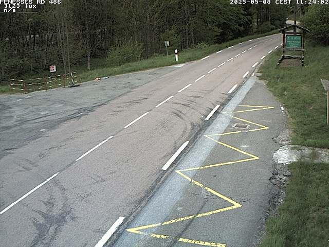 Webcam en haut du col des Fenesses, aussi appelé col du Ménil sur la D486 à 593 mètres d'altitude dans les Vosges