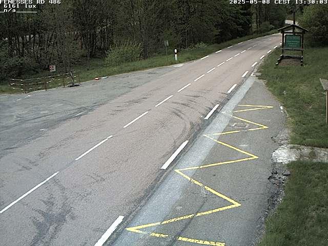 Webcam en haut du col des Fenesses, aussi appelé col du Ménil sur la D486 à 593 mètres d'altitude dans les Vosges