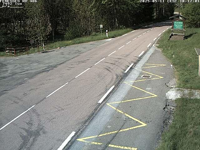 Webcam en haut du col des Fenesses, aussi appelé col du Ménil sur la D486 à 593 mètres d'altitude dans les Vosges