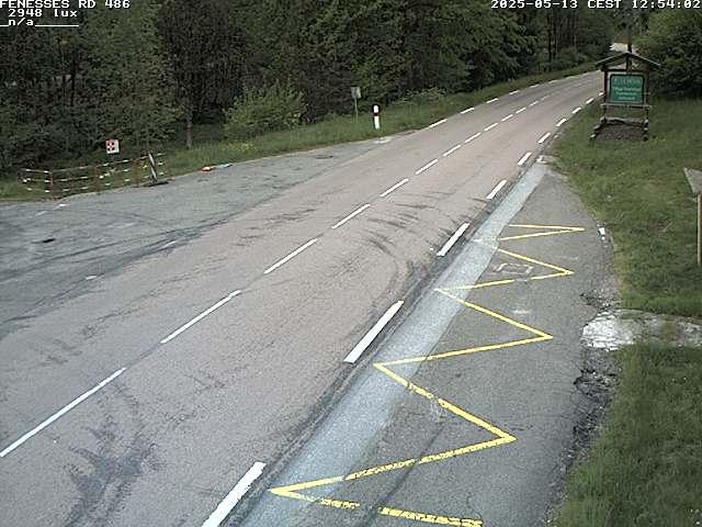 Webcam en haut du col des Fenesses, aussi appelé col du Ménil sur la D486 à 593 mètres d'altitude dans les Vosges