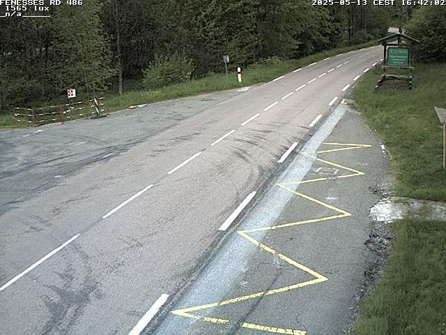 Webcam en haut du col des Fenesses, aussi appelé col du Ménil sur la D486 à 593 mètres d'altitude dans les Vosges