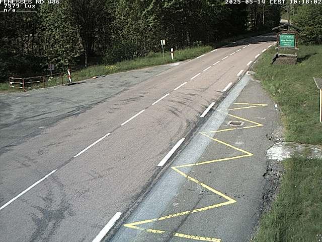 Webcam en haut du col des Fenesses, aussi appelé col du Ménil sur la D486 à 593 mètres d'altitude dans les Vosges