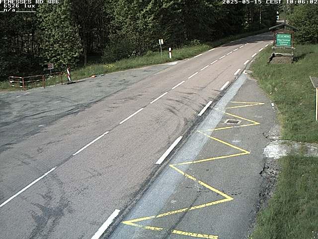 Webcam en haut du col des Fenesses, aussi appelé col du Ménil sur la D486 à 593 mètres d'altitude dans les Vosges