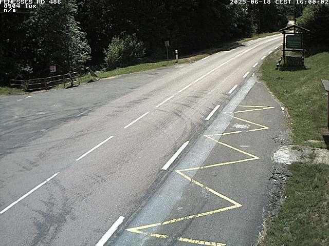 Webcam en haut du col des Fenesses, aussi appelé col du Ménil sur la D486 à 593 mètres d'altitude dans les Vosges