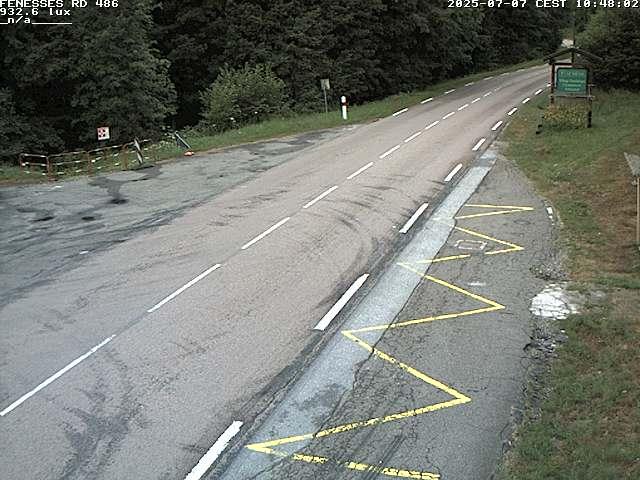 Webcam en haut du col des Fenesses, aussi appelé col du Ménil sur la D486 à 593 mètres d'altitude dans les Vosges