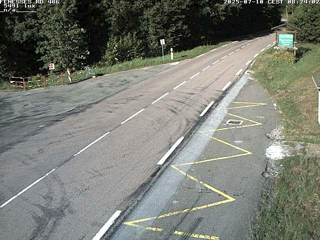 Webcam en haut du col des Fenesses, aussi appelé col du Ménil sur la D486 à 593 mètres d'altitude dans les Vosges